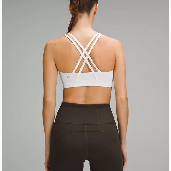 White Lululemon Energy Bra *Medium Support. NWT. Size 8 - Picture 3 of 3